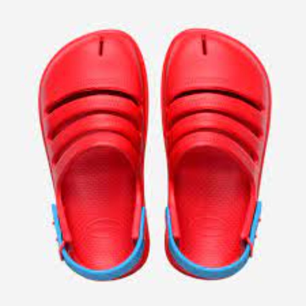 Havaianas Kids Unisex Clogs in Red/Blue - Size 29-30 (13/1 US)